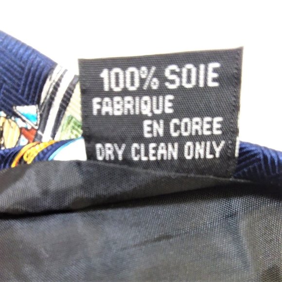 Looney Tunes Navy Blue Vintage 1999 Silk Necktie - Picture 6 of 6